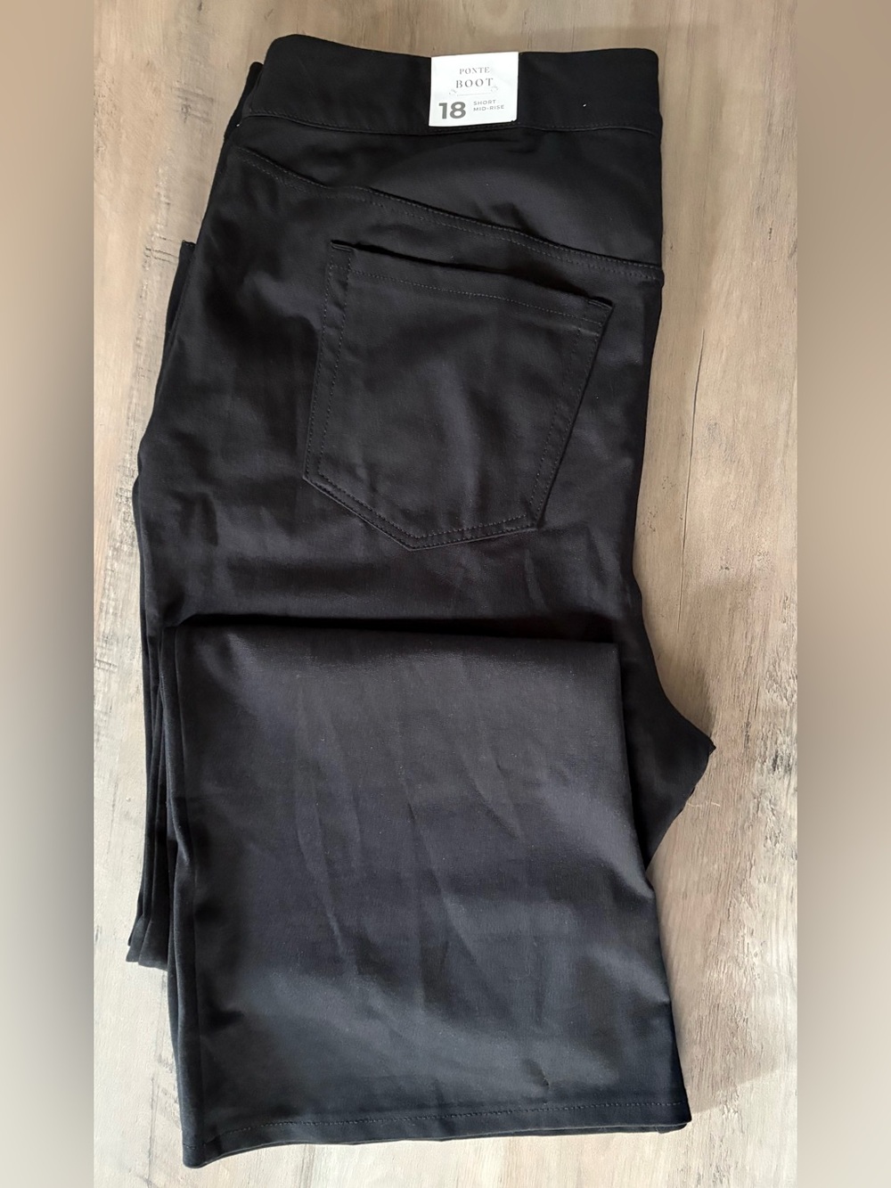 Lane Bryant Mi-Rise Ponte Boot Black Pants - Size 18S - NWT